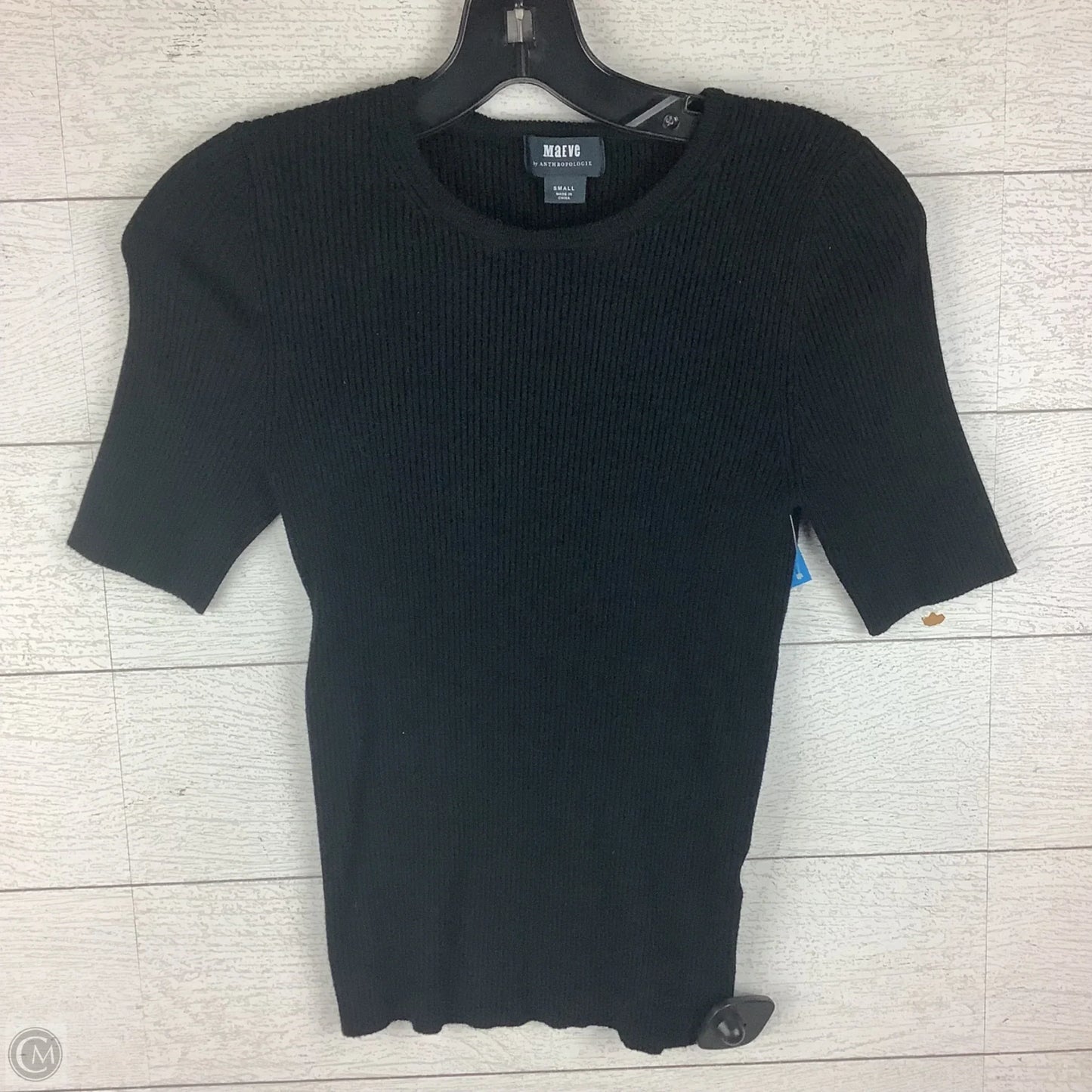 Sweater Short Sleeve By Maeve In Black, Size: S