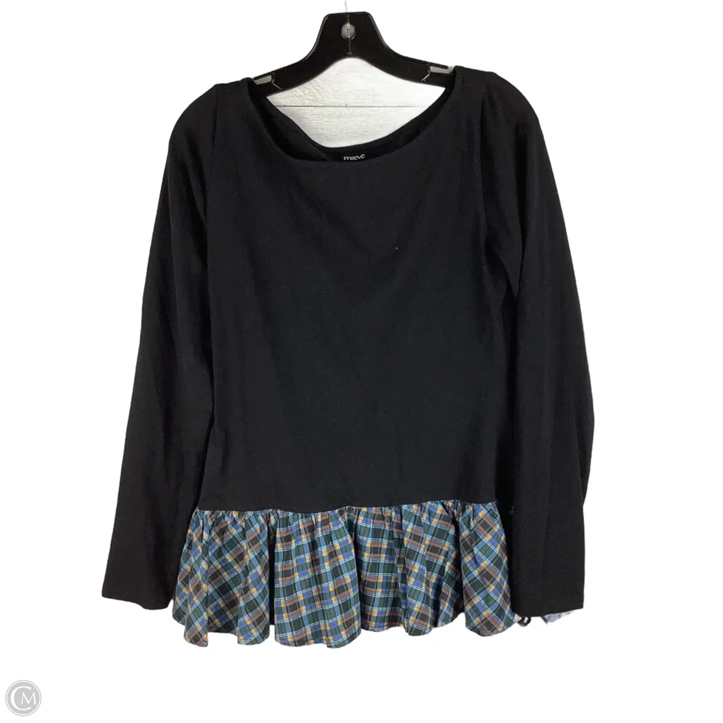 Top Long Sleeve By Maeve In Black, Size: M