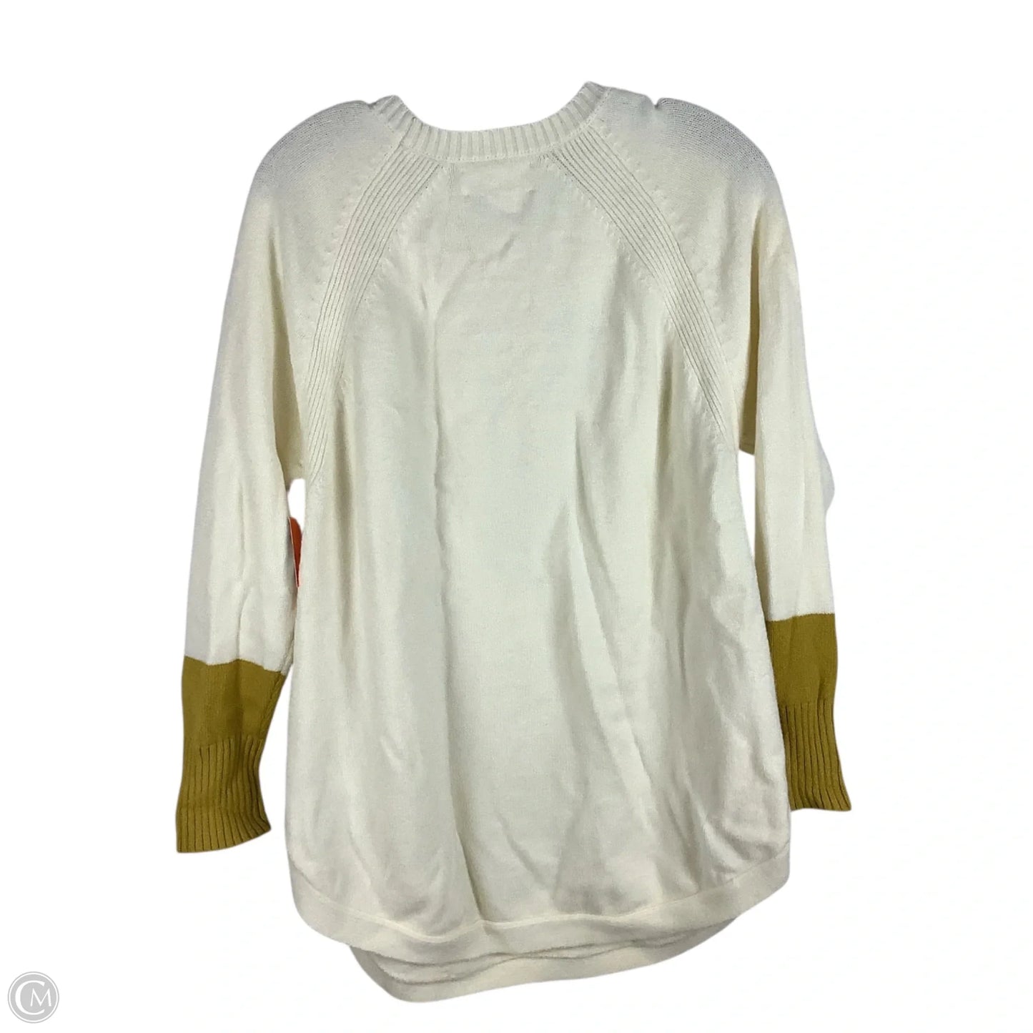 Sweater By Anthropologie In Cream, Size: 1x