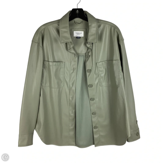 Jacket Shirt By American Eagle In Green, Size: Xs