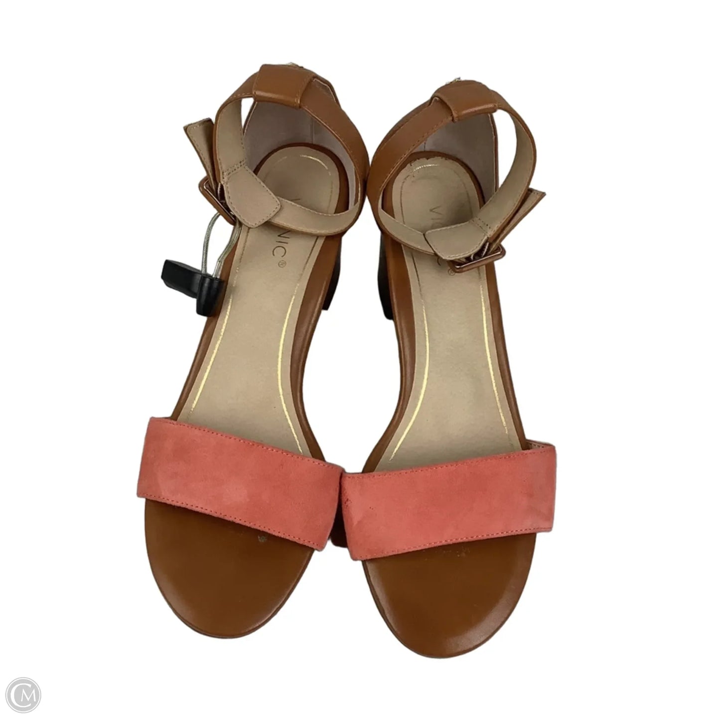 Sandals Heels Block By Vionic In Coral, Size: 10