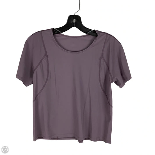 Athletic Top Short Sleeve By Lululemon In Purple, Size: Est S