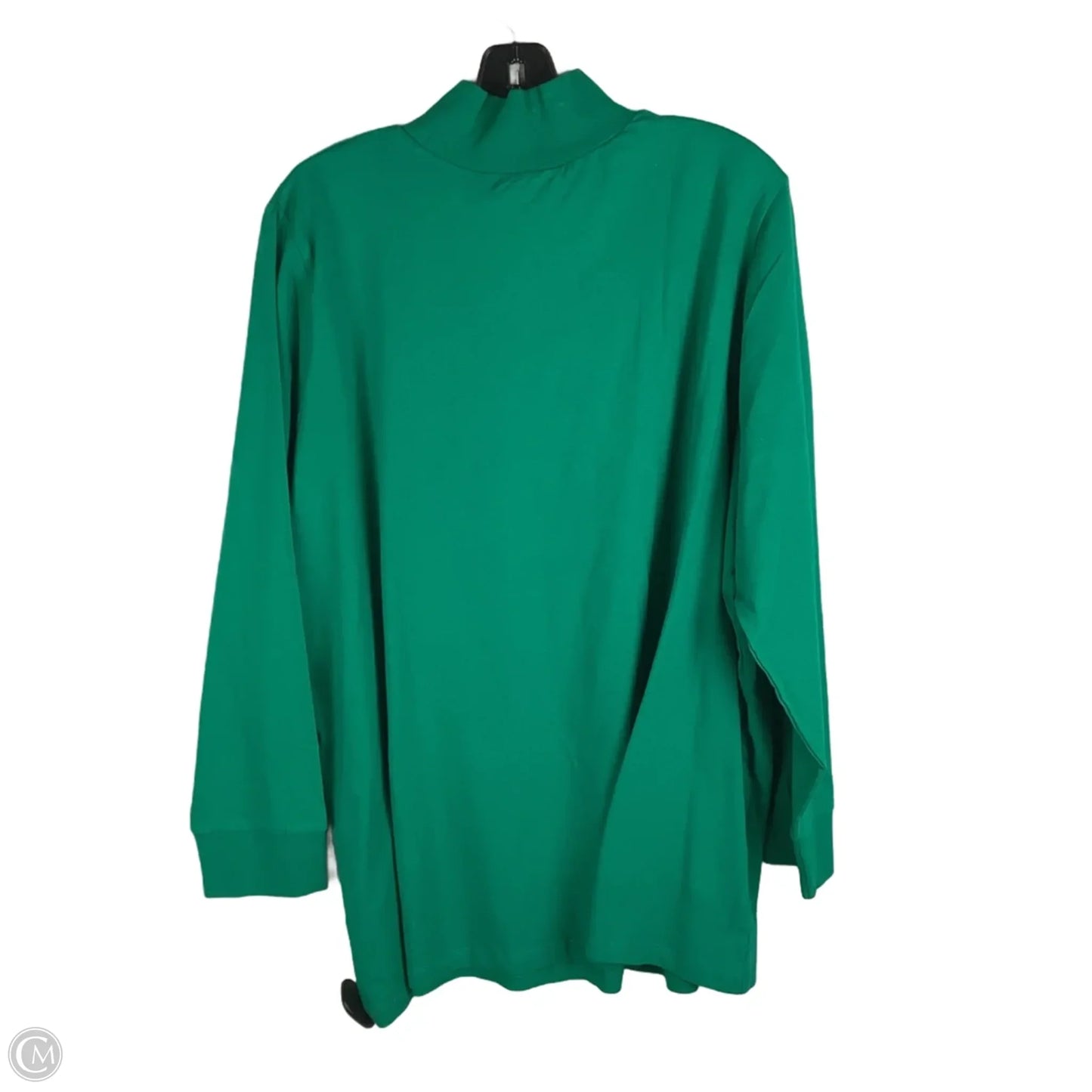 Top Long Sleeve By Woman Within In Green, Size: 1x