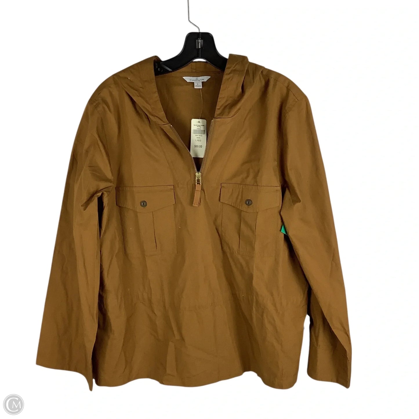 Jacket Shirt By L.l. Bean In Brown, Size: L