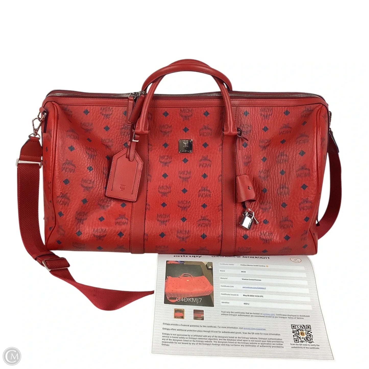 Duffle And Weekender Luxury Designer By Mcm, Size: Large (As is)