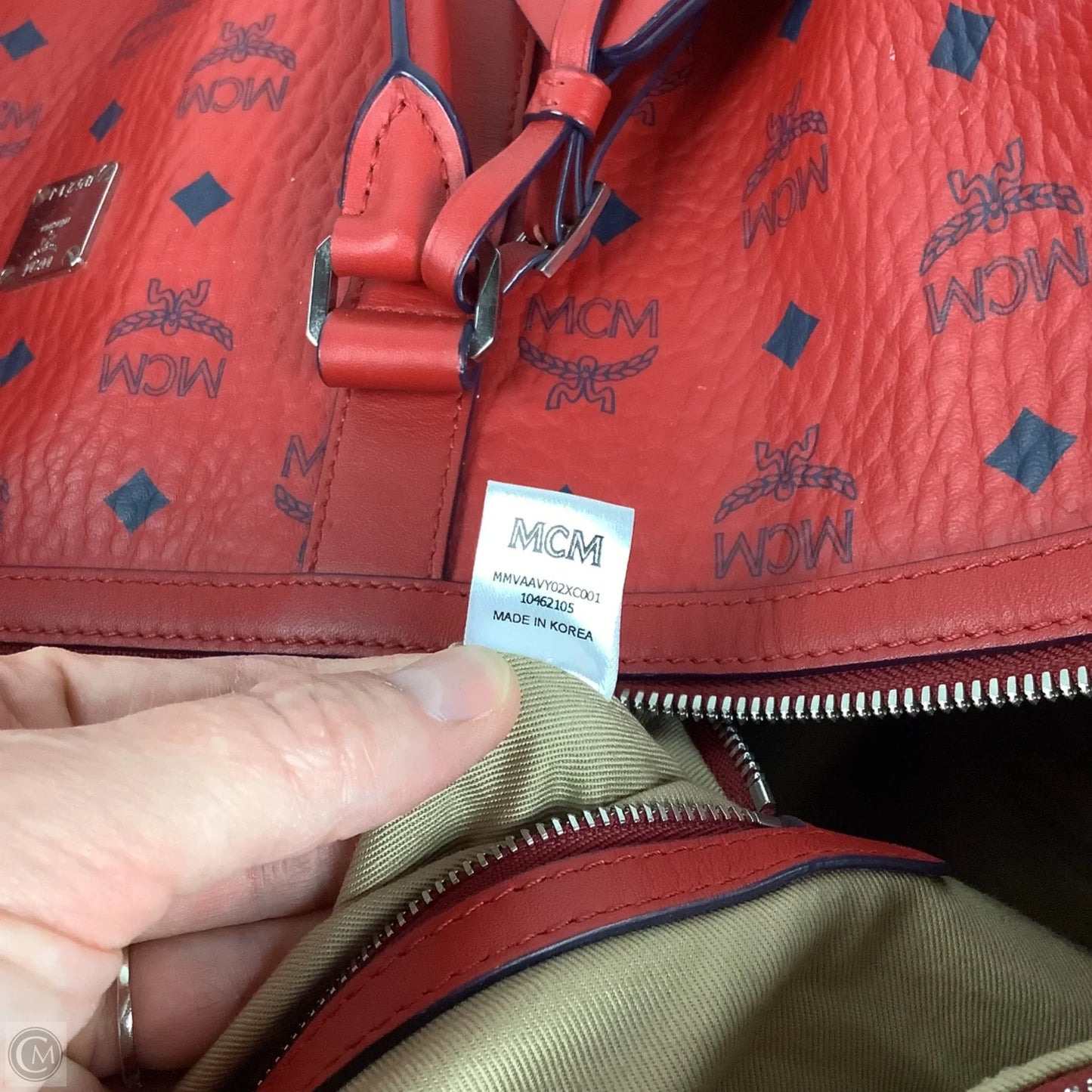 Duffle And Weekender Luxury Designer By Mcm, Size: Large (As is)