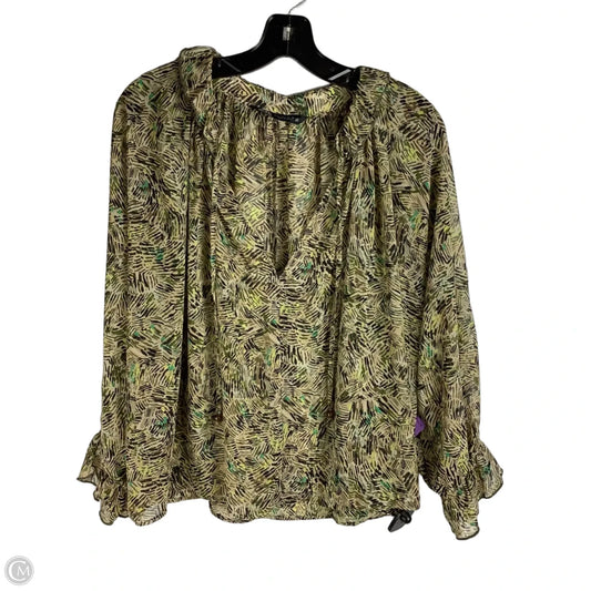 Top Long Sleeve By Zara In Tan, Size: L