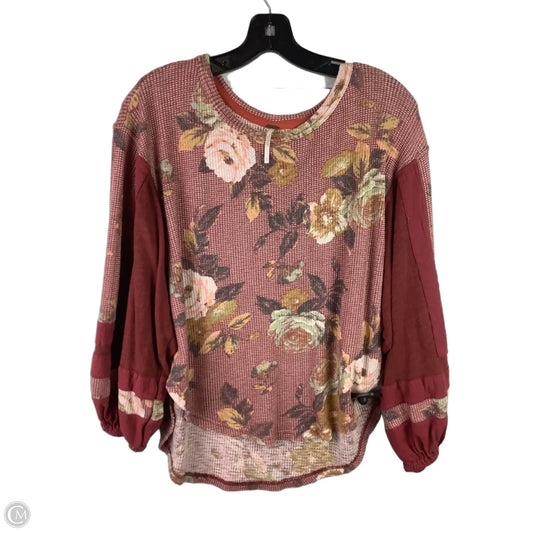 Top Long Sleeve By Free People In Multi-colored, Size: S