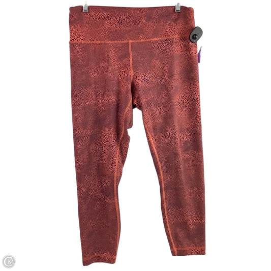 Athletic Capris By Lululemon In Orange, Size: 14