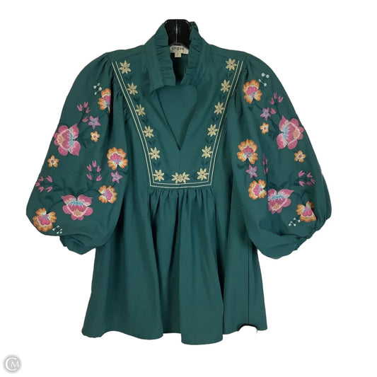 Top Short Sleeve By Umgee In Green, Size: S