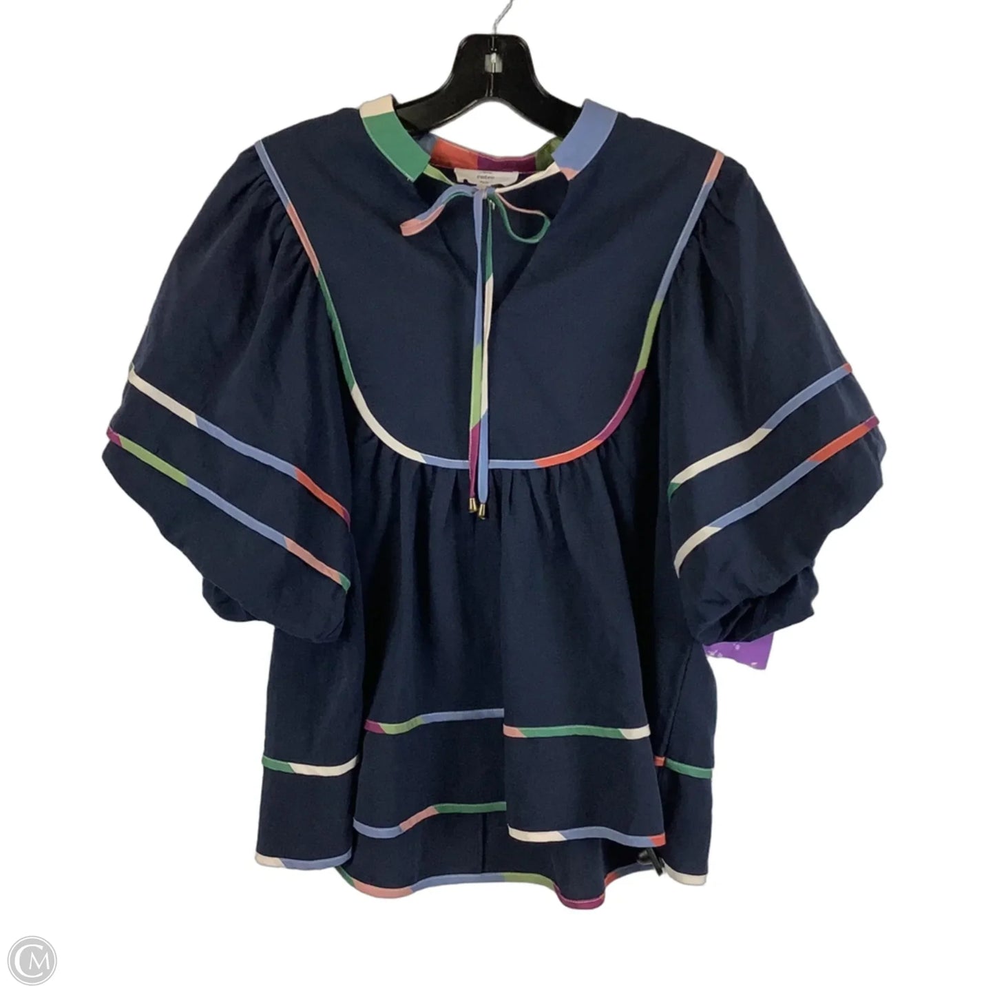 Top Short Sleeve By Entro In Navy, Size: S