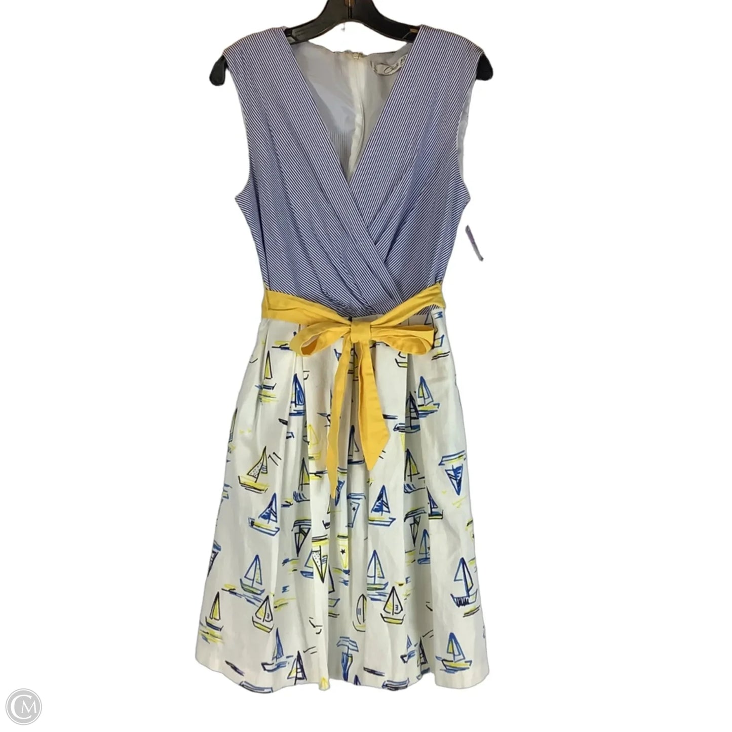 Dress Party Midi By Cmc In Nautical Print, Size: 12