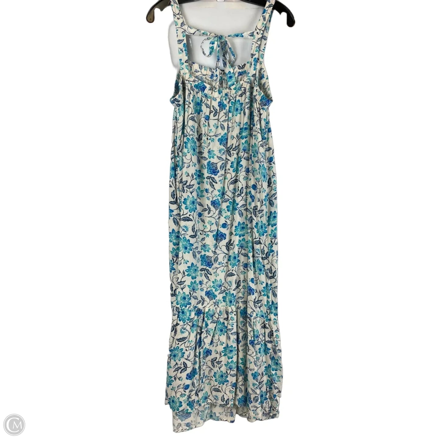 Dress Casual Maxi By Old Navy In Blue & Cream, Size: Xl