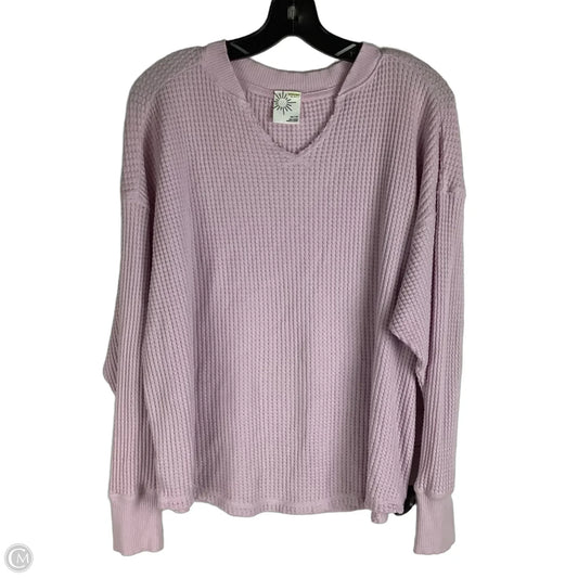 Top Long Sleeve By Aerie In Purple, Size: Xs