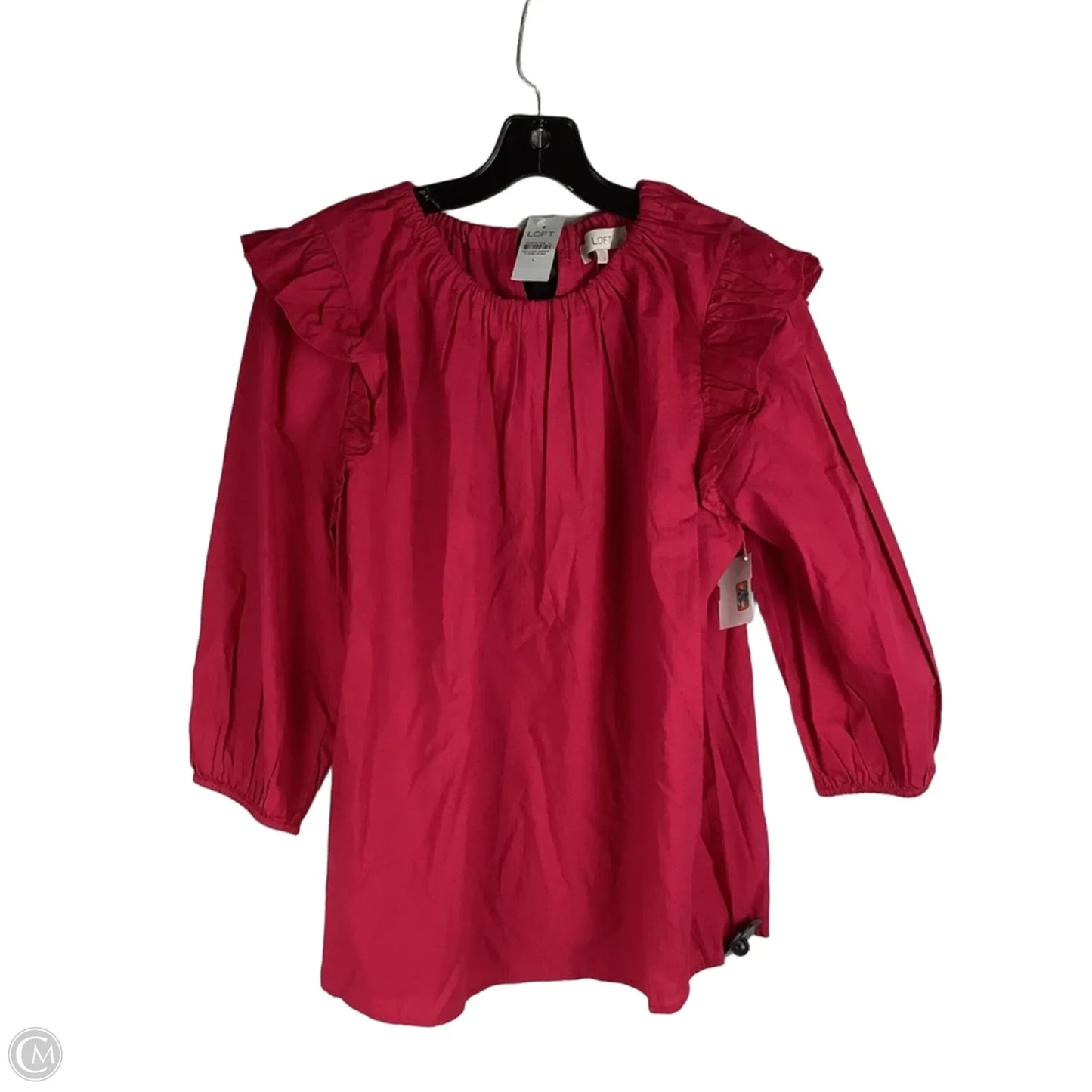 Top Long Sleeve By Loft In Pink, Size: L