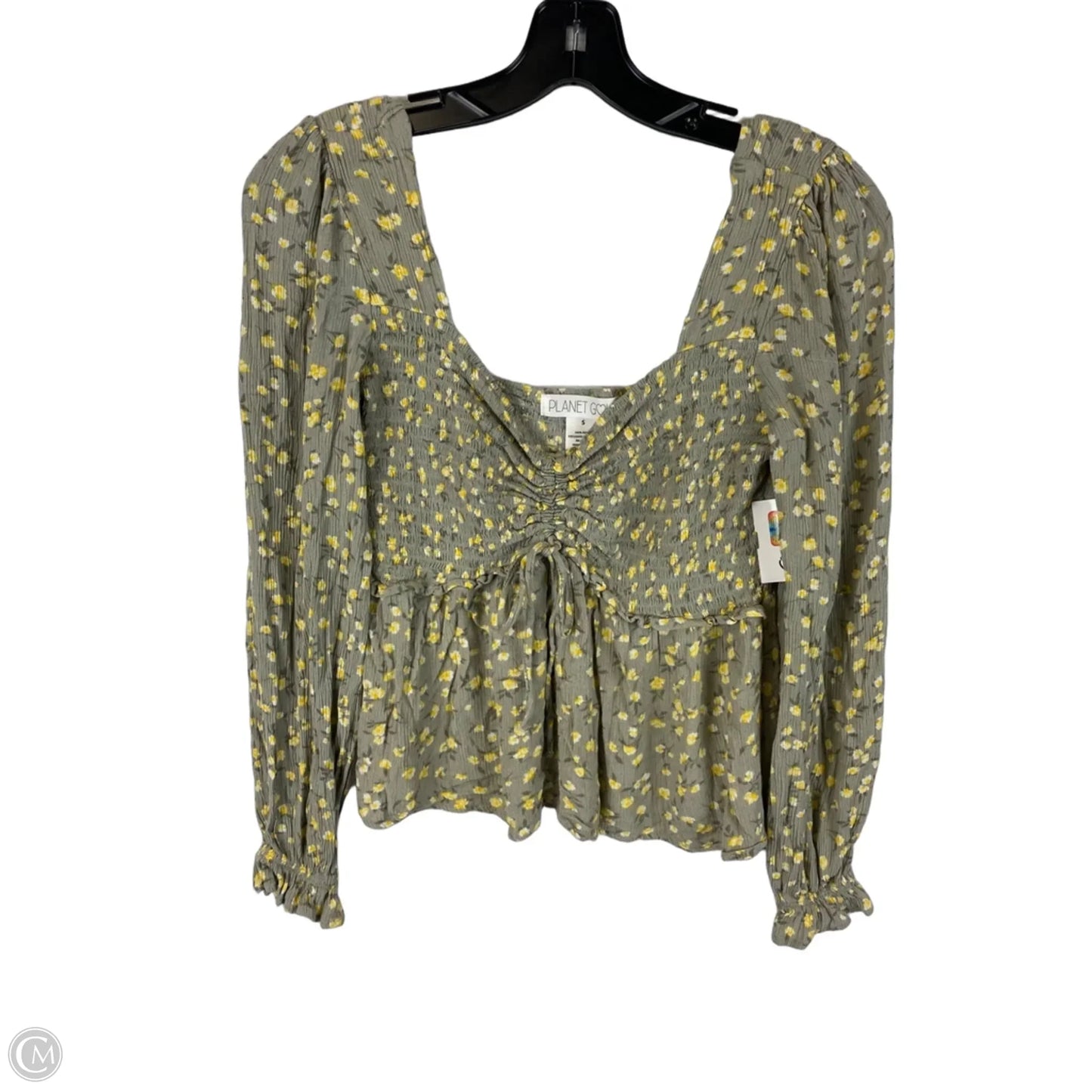 Top Long Sleeve By Planet Gold In Floral Print, Size: S