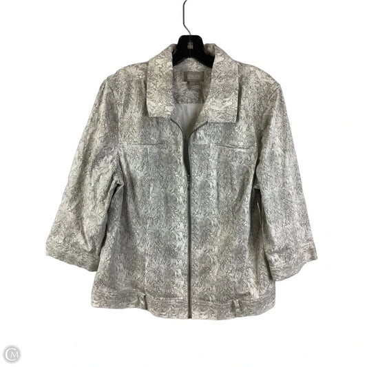 Jacket Other By Chicos In Snakeskin Print, Size: 3 (XL)