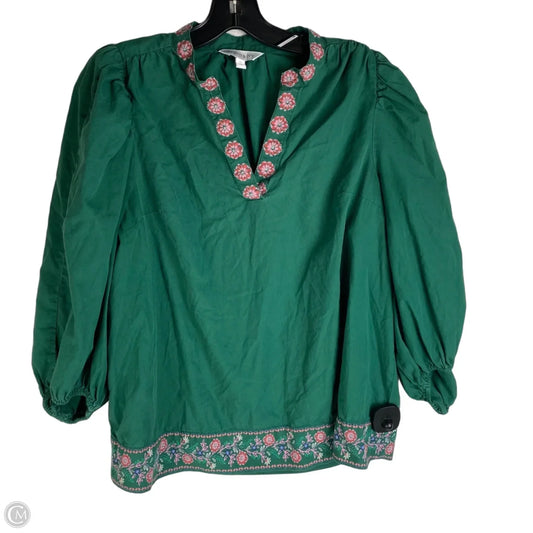 Top Long Sleeve By Crown And Ivy In Green, Size: L