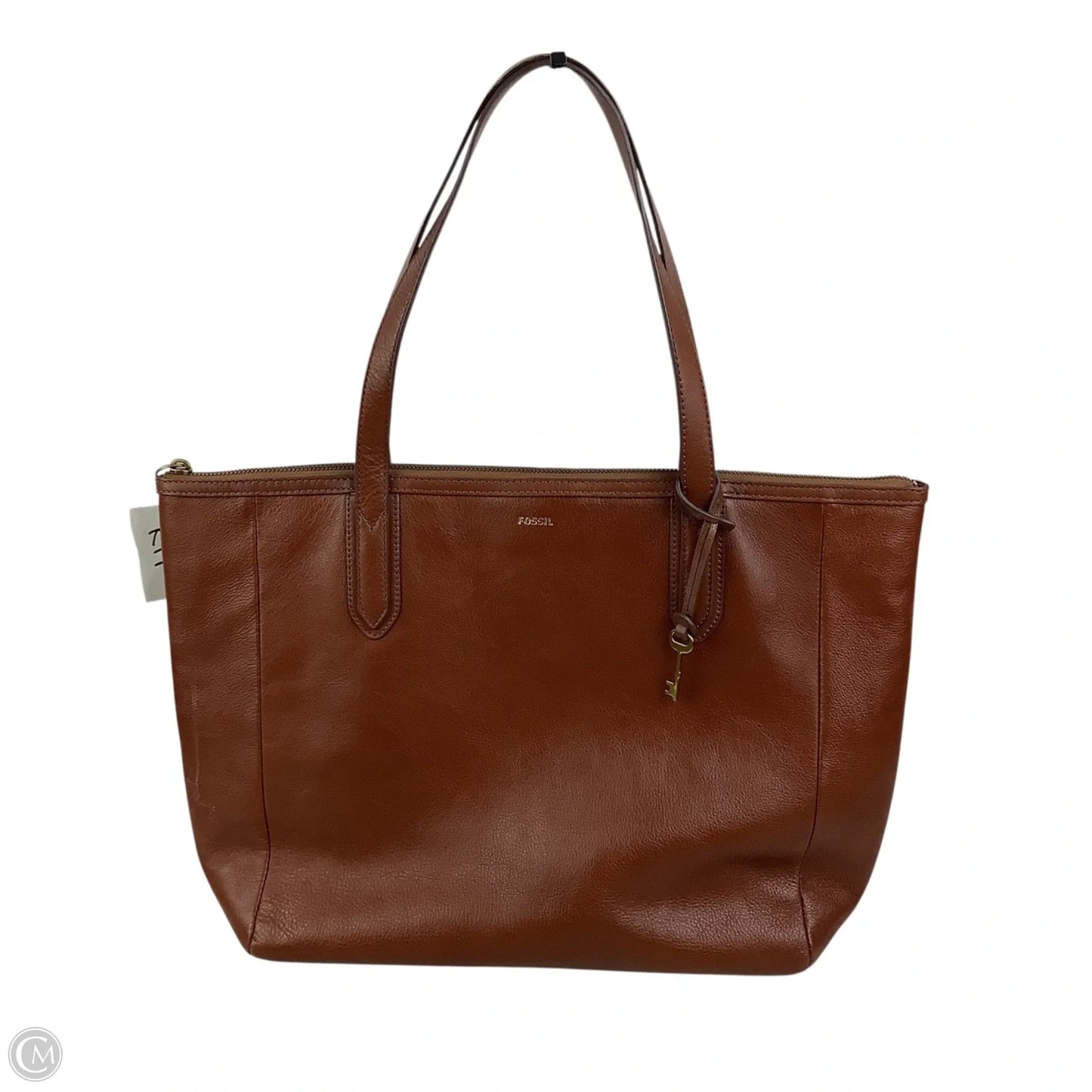 Handbag Leather By Fossil, Size: Large
