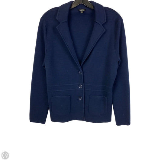 Sweater Cardigan By Talbots In Navy, Size: Lp