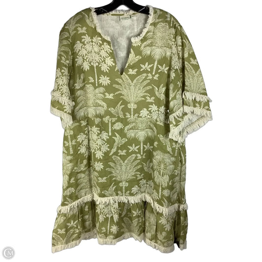 Dress Designer - body 100% linen, lining 100% cotton- By Spartina In Green, Size: Xl