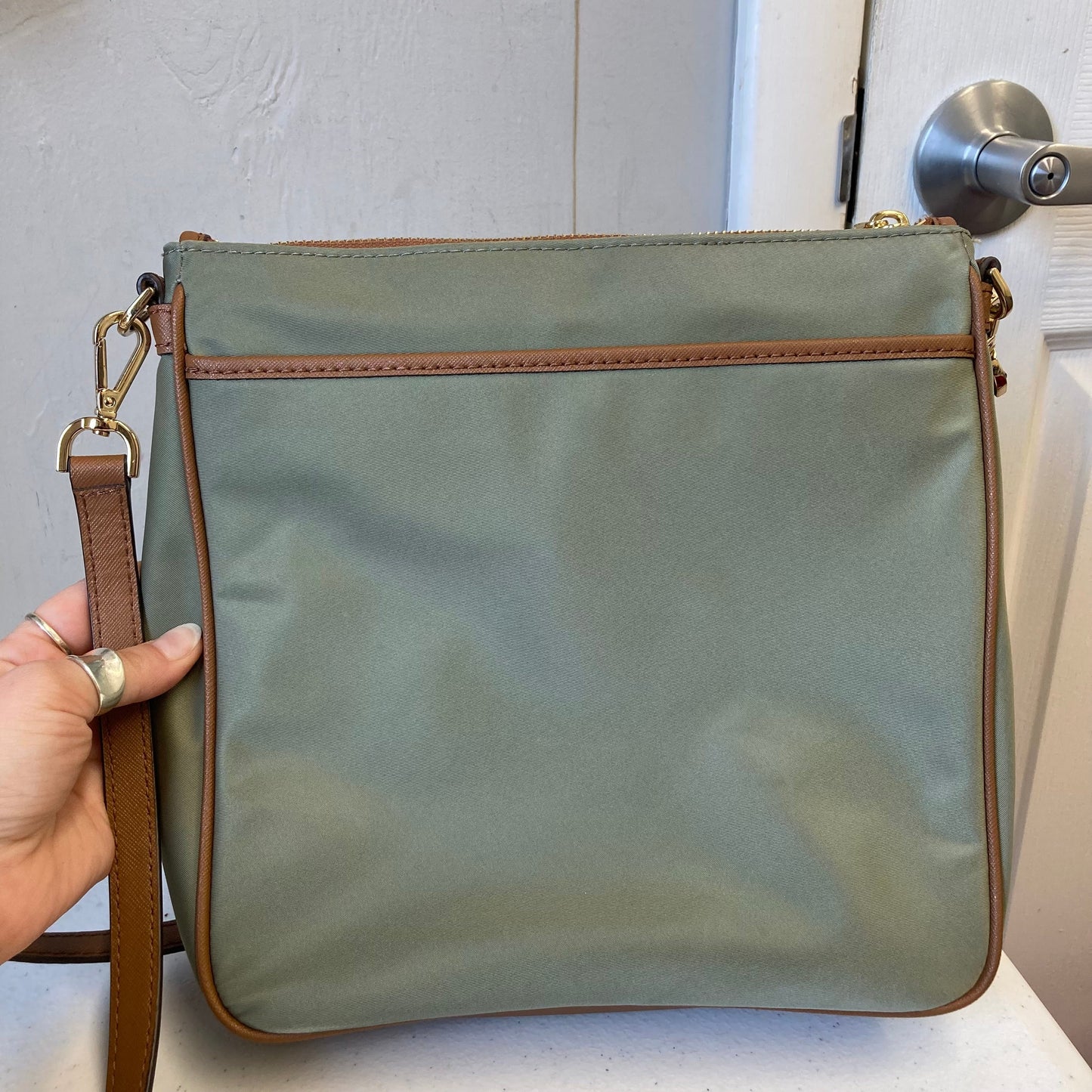 Crossbody Designer By Michael Kors In Green, Size:Medium