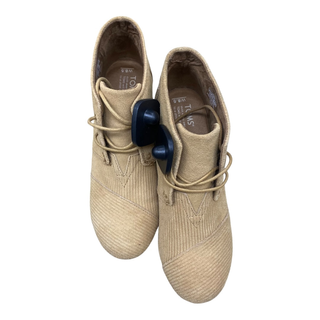 Boots Ankle Heels By Toms In Beige, Size:8.5
