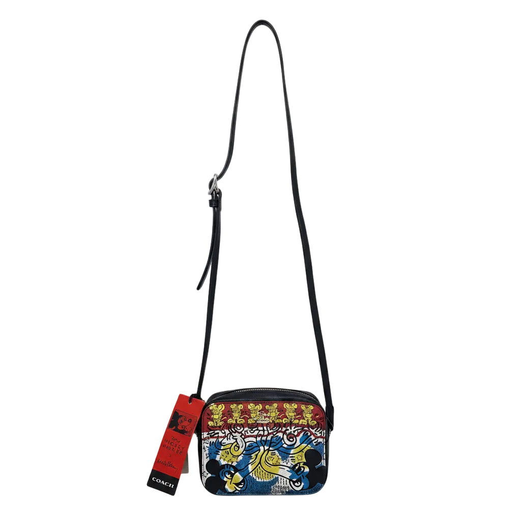 Disney Mickey Mouse X Keith Haring Mini Camera Bag Designer By Coach, Size: Small