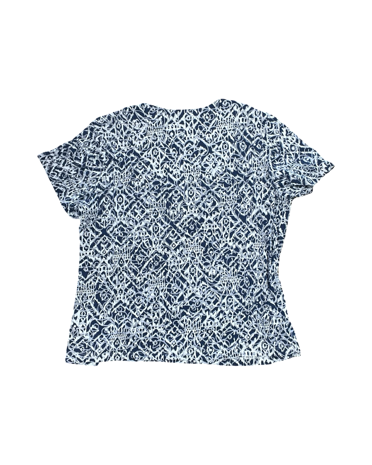 Blouse Ls By Alfred Angelo In Blue & Yellow, Size:Xl