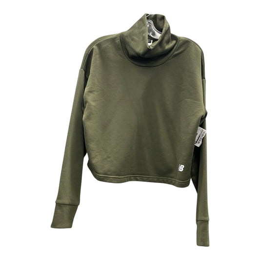 Athletic Sweatshirt Collar By New Balance In Green, Size:L