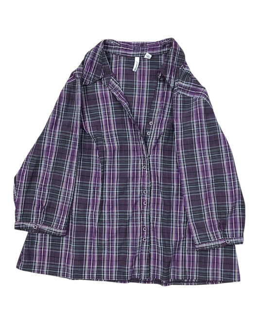 Cardigan By St Johns Bay In Purple, Size:3X