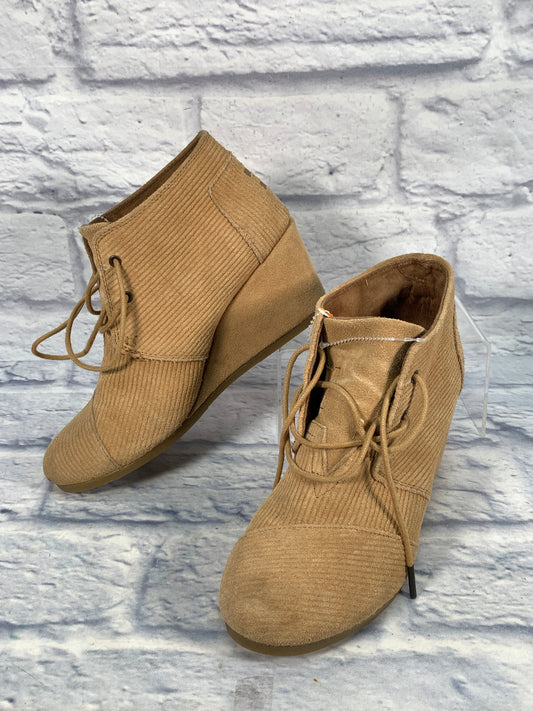 Boots Ankle Heels By Toms In Tan, Size: 9