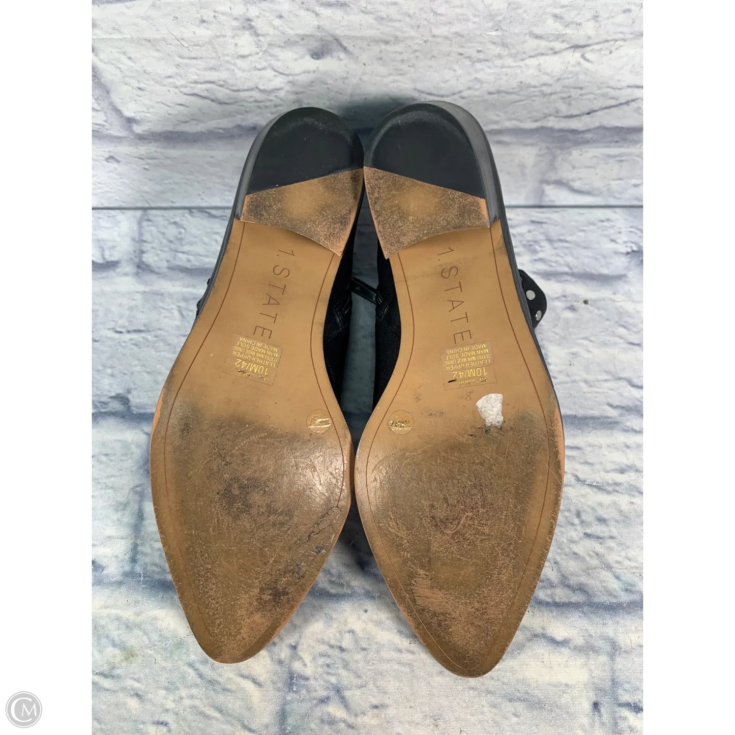 Boots Ankle Flats By 1.state In Black & Silver, Size: 10