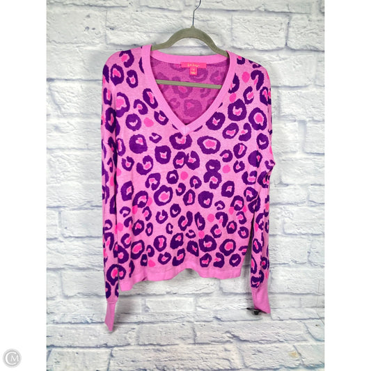 Sweater Designer By Lilly Pulitzer In Pink & Purple, Size: M