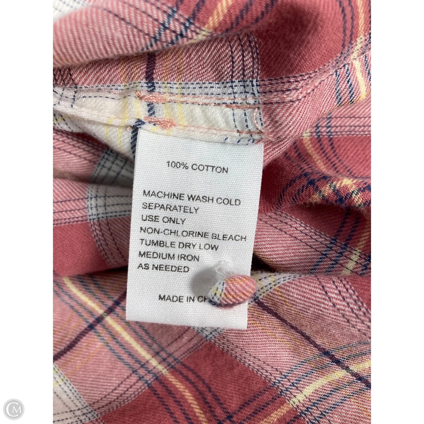 Top Short Sleeve By Birds Of Paradis By Trovata In Plaid Pattern, Size: S