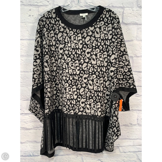 Poncho By Tyler Boe In Black & Grey, Size: S