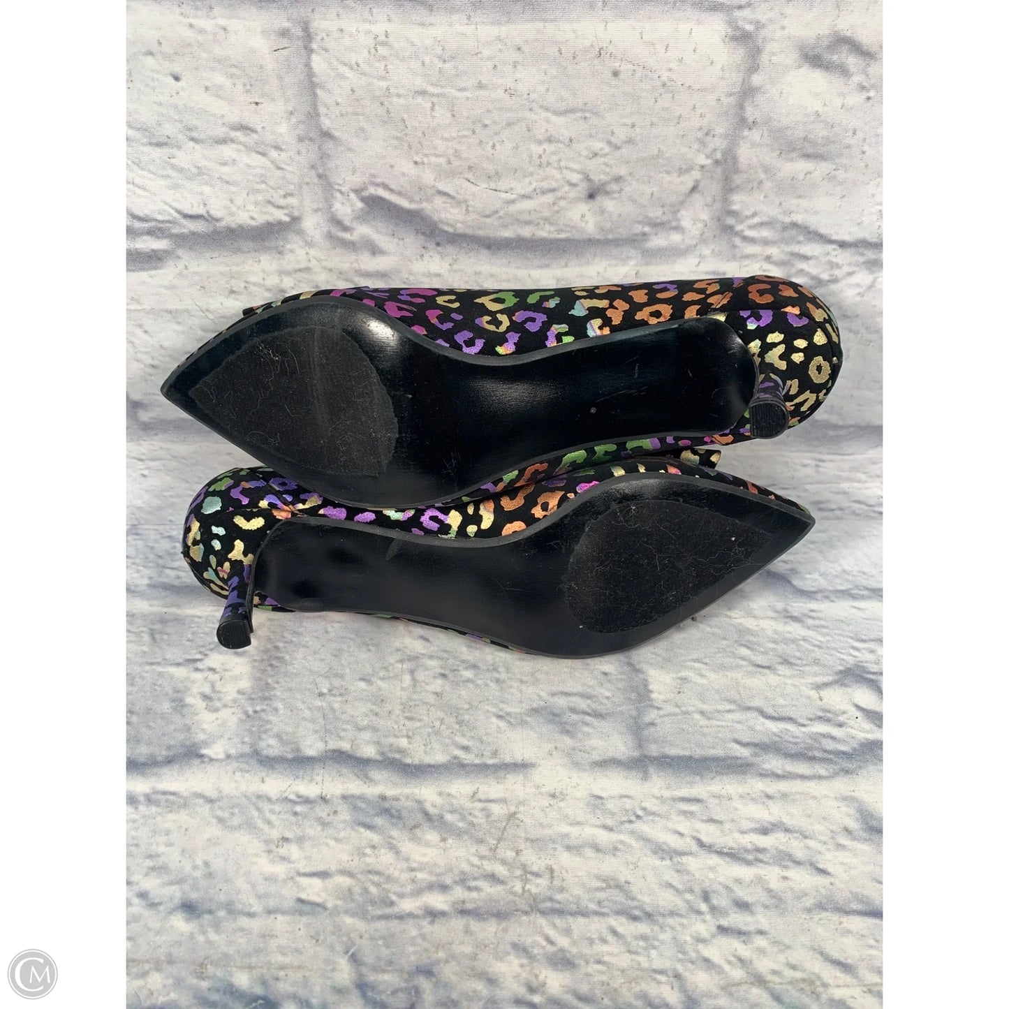 Shoes Heels Kitten By Betsey Johnson In Black & Purple, Size: 11