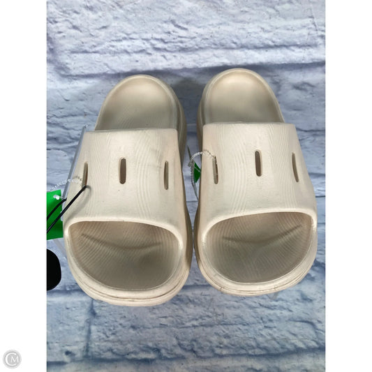 Sandals Heels Platform By Hoka In Cream, Size: 7