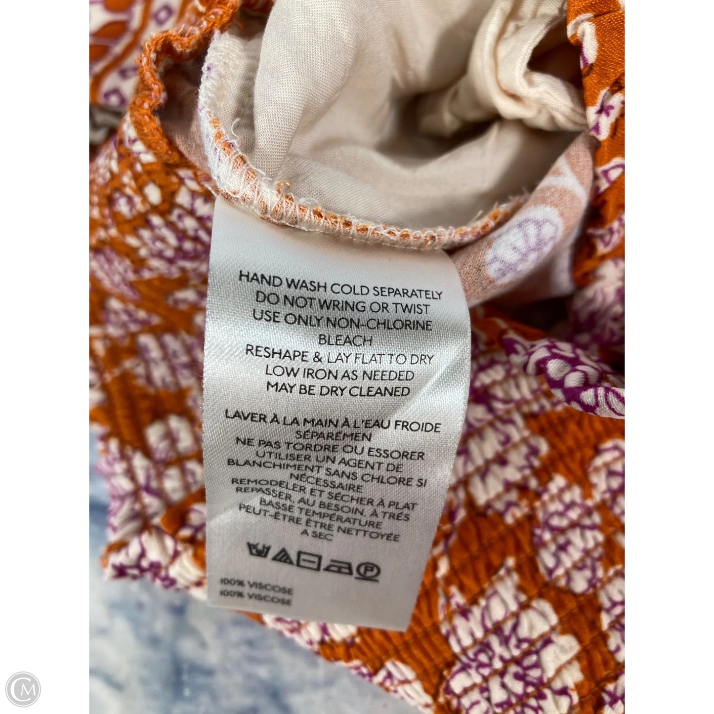 Pants Wide Leg By Maeve In Orange & White, Size: 0