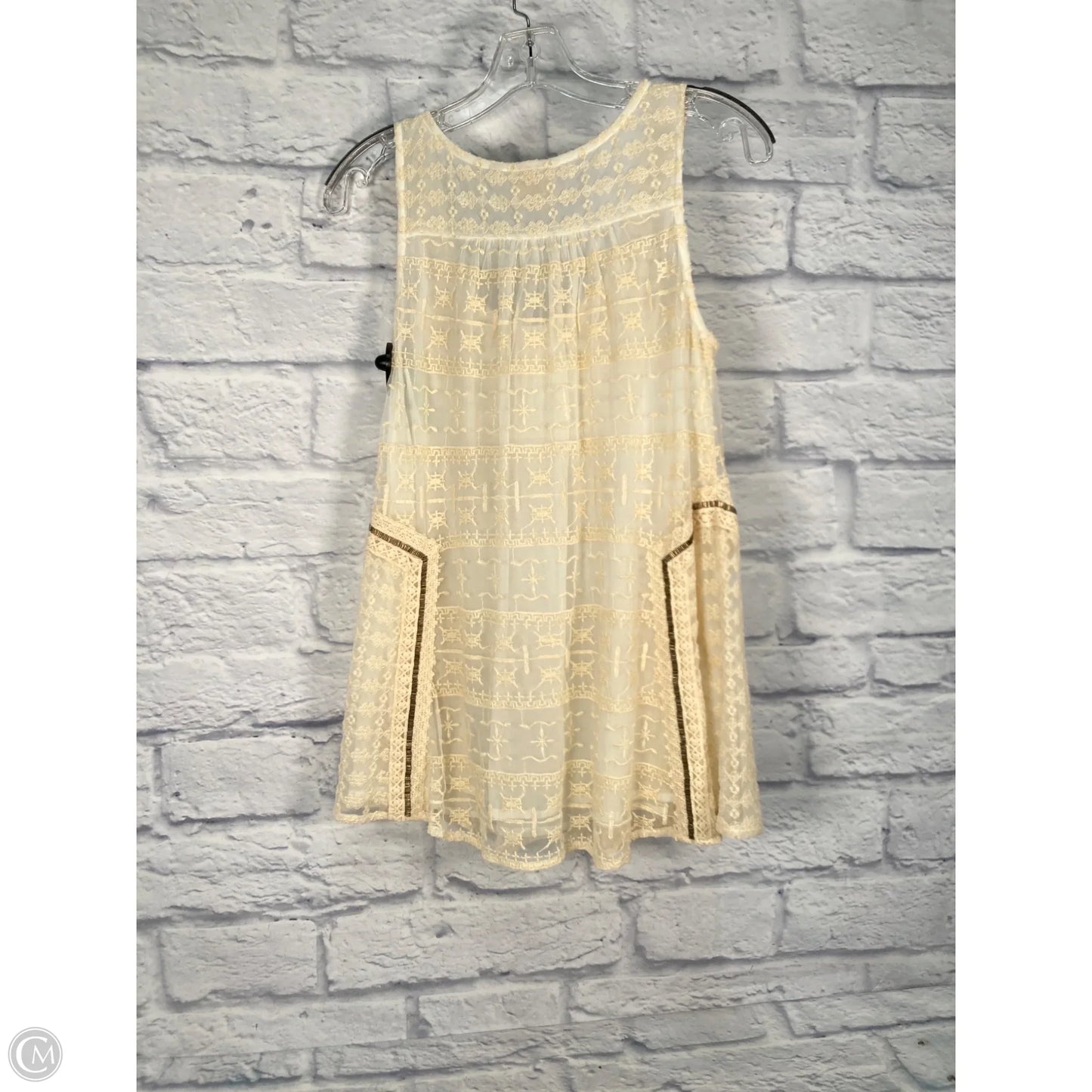 Blouse Sleeveless By Anthropologie In Cream, Size: Xs