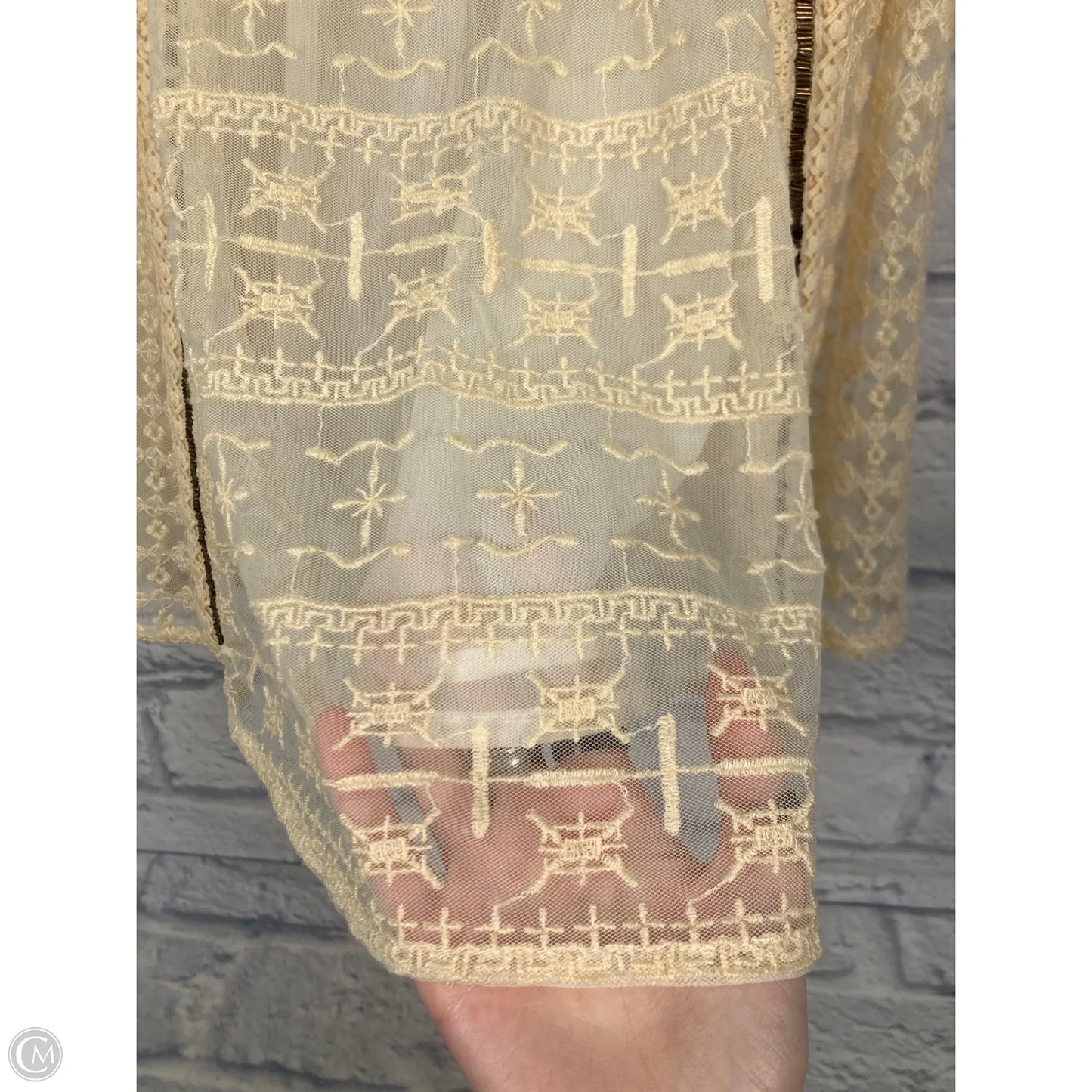 Blouse Sleeveless By Anthropologie In Cream, Size: Xs
