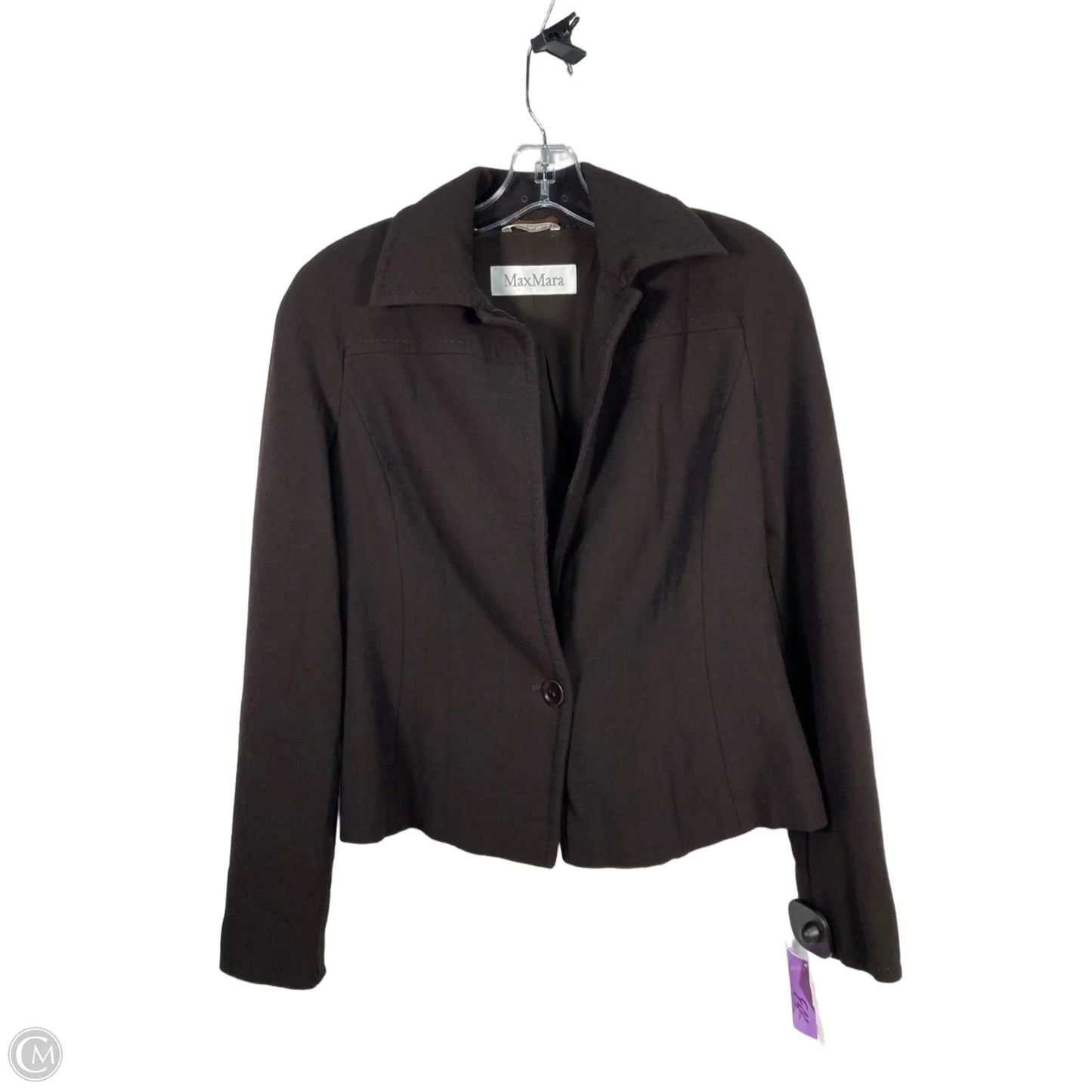 Blazer Designer By Max Mara In Brown, Size: XS