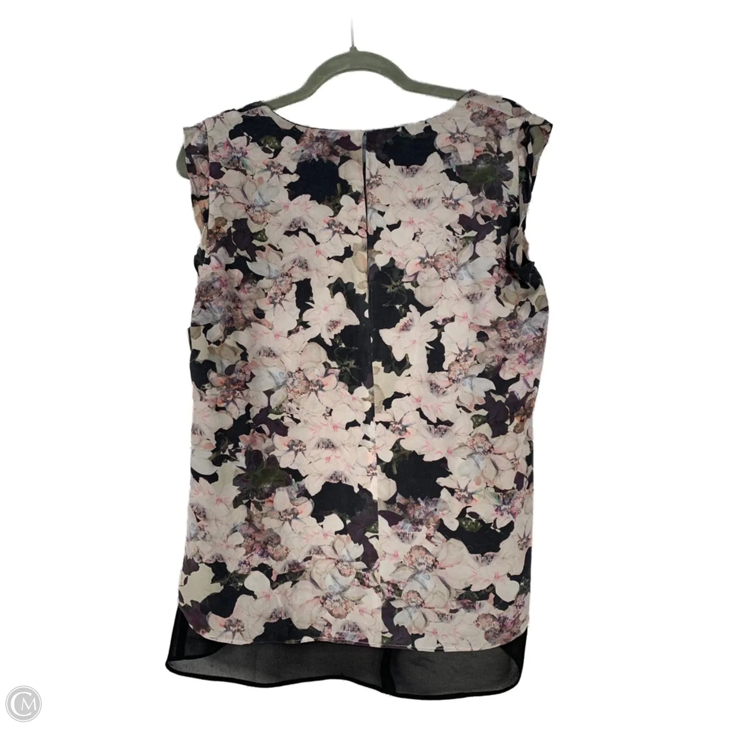 Blouse Sleeveless By Rebecca Taylor In Black & Pink, Size: S