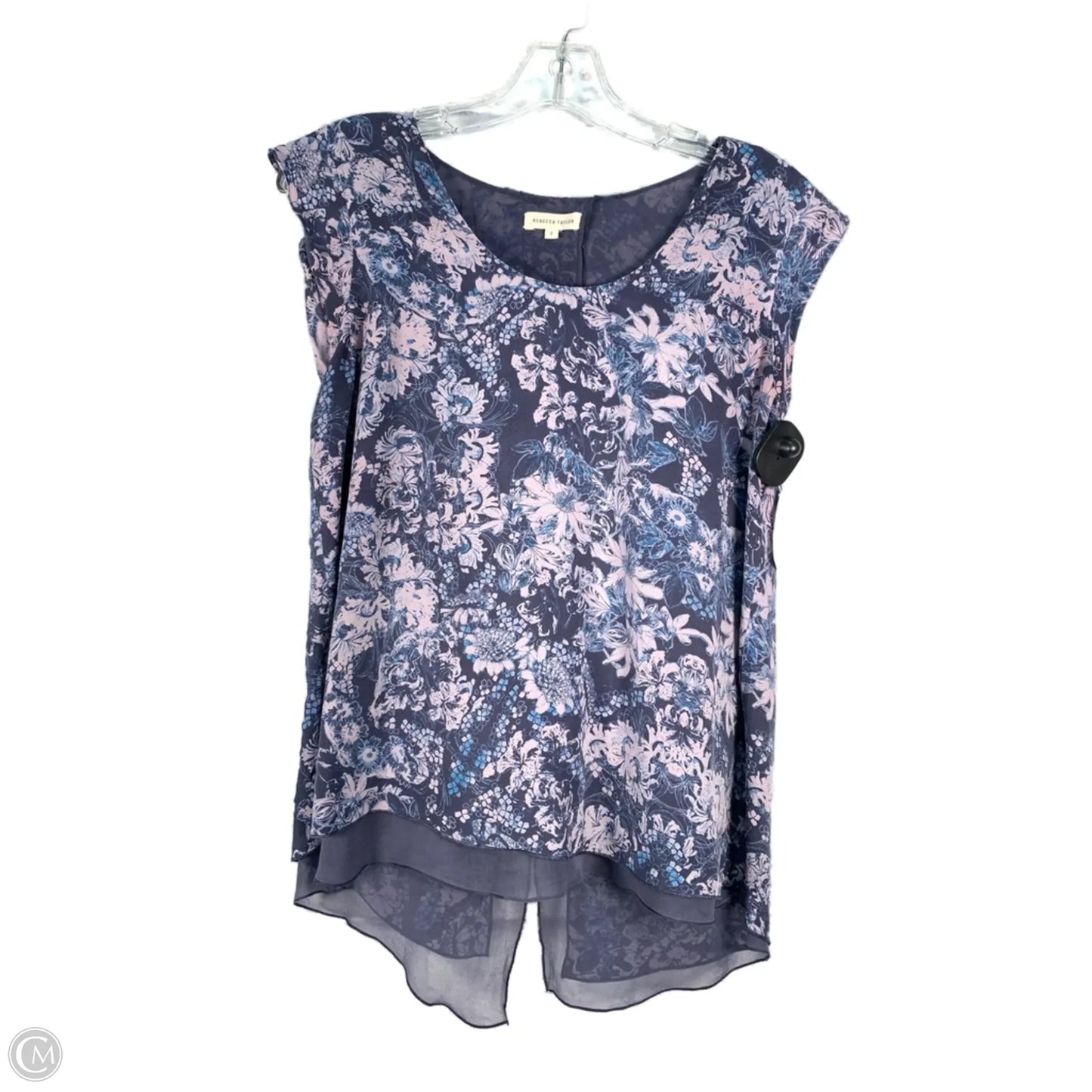 Blouse Sleeveless By Rebecca Taylor In Blue & Purple, Size: Xs