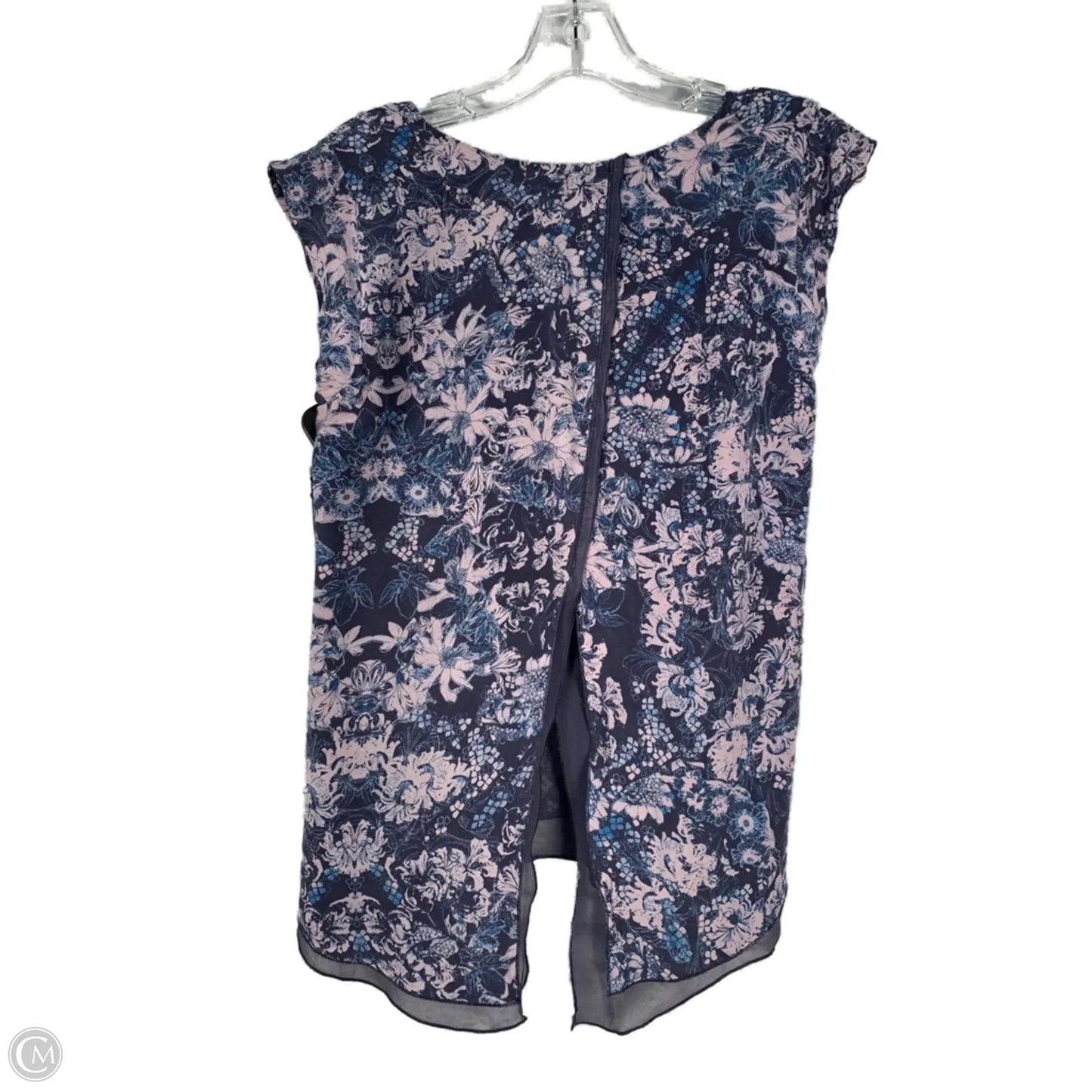 Blouse Sleeveless By Rebecca Taylor In Blue & Purple, Size: Xs