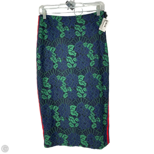 Skirt Midi By Ted Baker In Blue & Green, Size: 6