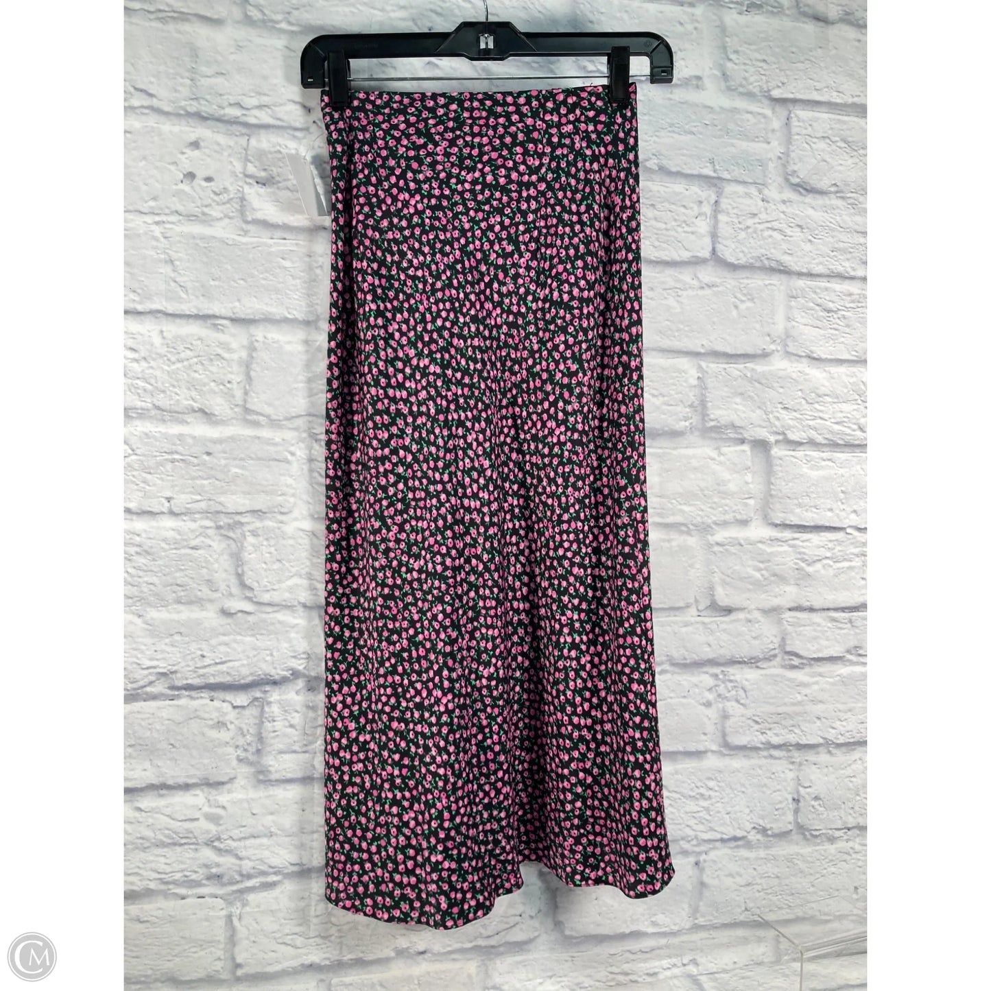 Skirt Maxi By Rebecca Taylor In Black & Pink, Size: 0