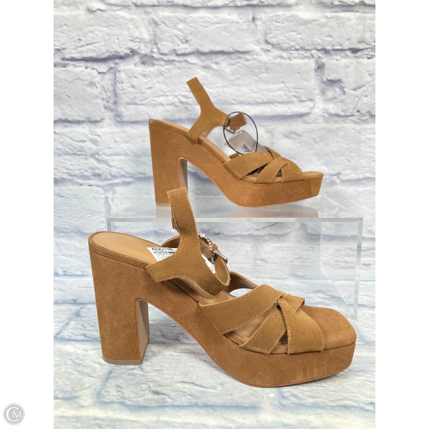 Sandals Heels Block By Splendid In Brown, Size: 9.5