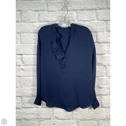 Blouse Long Sleeve By Elie Tahari In Blue, Size: S