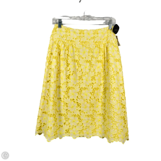 Skirt Designer By Lilly Pulitzer In White & Yellow, Size: 8